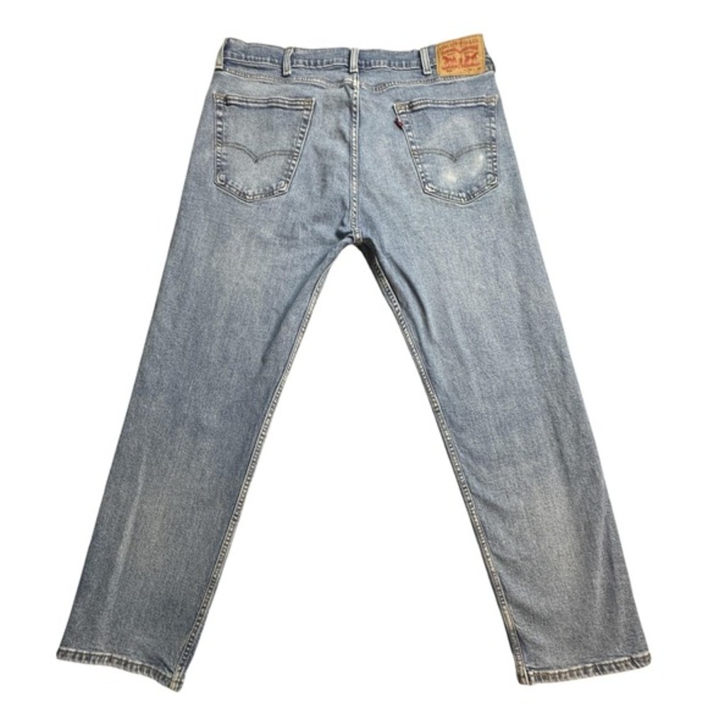 Levis 505 Jeans Mens 38x30 (37x29) Light Wash Blue Straight Leg Denim Zipper Fly